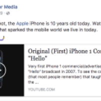 Facebook post for iPhone news